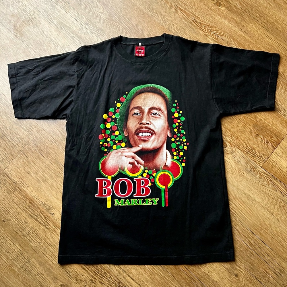 Vintage 90s Bob Marley Rap Tee Shirt Double Sided